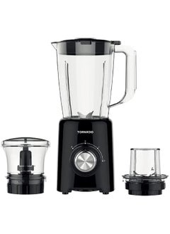 Buy Tornado Electric Blender, 500 Watt, 1.5 Liter Capacity, with Black Kibbeh Grinder, Black, Unbreakable BL-500T in Egypt