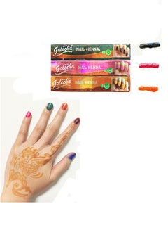 Buy 3-color Henna Hannah Tattoo Cream Nail Polish Natural Plant Manicure Armor 5g Independent Pack (Orange, Black, Rose Red) in Saudi Arabia