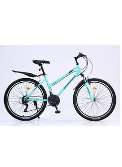 اشتري Lady Sports Bike, Steel Frame Road bicycle, Thick and Comfort Cycle for Women with High-end car Seat- 26 Inch  -Green في السعودية