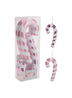 Buy Christmas  Candy Cane 17cm Pink Set of 4 in UAE