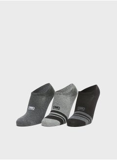 Buy 3 Pack Logo No Show Socks in Saudi Arabia