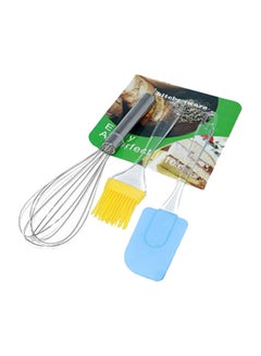 Buy 3 - Pieces Cooking Tools Set: Oil Brush, Egg Beater And Spoon in Saudi Arabia