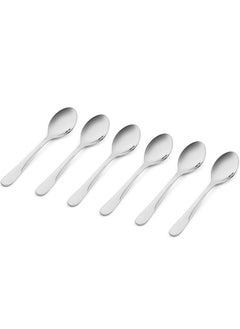 اشتري Silvanna 6-Piece Coffee Spoon Set, Silver - 11 cm في الامارات