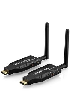 اشتري جهاز إرسال واستقبال HDMI لاسلكي طويل المدى 50 مترًا - محول موسع HDMI لاسلكي 1080P 4K HD لبث الفيديو/الصوت من الكمبيوتر المحمول/الكمبيوتر الشخصي إلى التلفزيون/جهاز العرض/الشاشة في السعودية