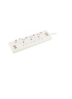 Buy KOOLEN Power Adapter 3 Sockets 3 Meters 2 Inlets USB in Saudi Arabia