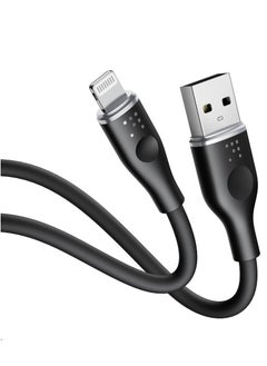 Buy Powerlink Moss USB A to Lightning Cable for iPhone 14/13/ 12 Pro Max / 12/11 Pro/X/XS/XR / 8 Plus (1.2m) 3A Zinc-Alloy Connector - Black in UAE