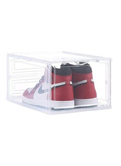 اشتري COOLBABY Shoe Storage Box Shoe Box Clear Plastic Stackable Drop Front with Lids Shoe Organizer and Containers For Men/Women Easy Assembly（1PCS-Transparent） في الامارات