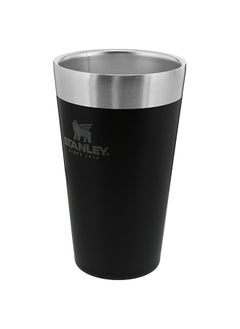 اشتري Adventure Stacking Beer Pint 0.47L / 16OZ Matte Black – Keeps Beer Cold for 4 Hours | Stainless Steel Beer Pint | Stacks Infinitely | Double Wall Vacuum Insulation | Dishwasher Safe في الامارات