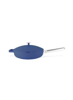 Buy Nutricook One Pan 26cm, Cast Aluminum, w/Self-Basting Lid, Steamer Basket, Silicone Spatula, Ceramic Non-stick Coating, Oven Safe, Induction Safe, Designed in California, NC-OP126B , Blue in UAE