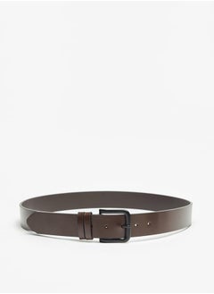 Buy Men's Solid Belt with Pin Buckle Closure in Saudi Arabia