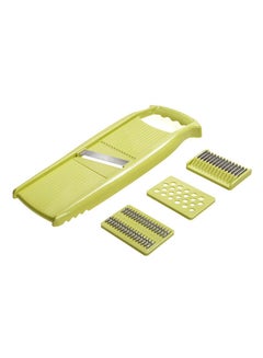 Buy Vegetable Slicer With Stainless Steel Blades Green 34x13x3centimeter in Saudi Arabia