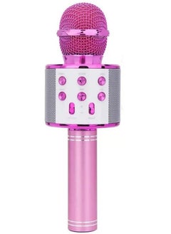 اشتري Kid's Wireless Bluetooth Portable Handheld Karaoke Microphones Toy for Phone Android PC for Home KTV Outdoor Party (Pink) في الامارات