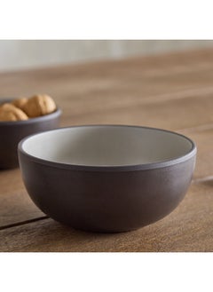 Buy Home Box Mocha Mist Melamine 2-Tone Serving Bowl 14.6 x 7.2 x 14.6 cm in UAE