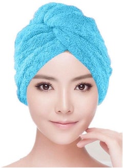 Buy Egyptian Cotton Hair Towel Turquoise Color in Saudi Arabia