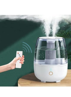 Buy Adjustable Top Fill Air Quiet 6 Liter Cool Mist Humidifier White in UAE