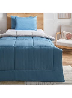 Buy Bristol 3-Piece Twin Microfiber Reversible Comforter Set 220 x 160 cm in UAE