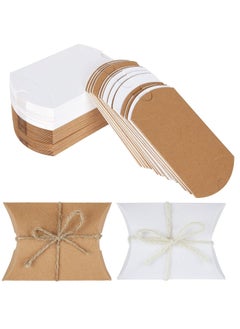 Buy 100Pcs Two-color Kraft Paper Cartons Candy Box, Cookie Gift Box in Saudi Arabia