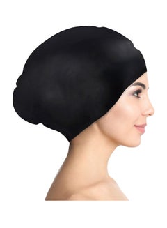 اشتري Long Hair Swimming Cap For Women,Silicone Swim Cap Large Silicone Swim Cap For Swimming  Pool في السعودية