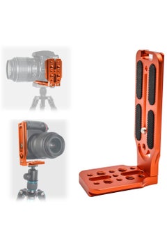 اشتري DSLR Camera L Bracket Quick Release Plate Vertical Horizontal Switching Tripod Quick Release Board Compatible with Canon / Nikon / Sony / DJI / Osmo / Ronin / Zhiyun Stabilizer Tripod Monopod (Orange) في الامارات