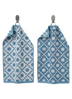 Buy Guest Towel, Dark Grey-Blue/White, 30X50 Cm in Saudi Arabia