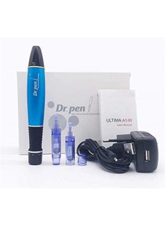 Buy Electric Auto Ultima A1 Face Massage Derma Pen Blue/Black in UAE