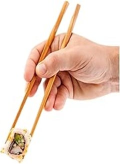 اشتري 10 Pairs Reusable Bamboo Chopsticks - Long Lightweight Natural Food-Grade Chop Sticks for Sushi, Rice Noodles, Asian Dishes. Chinese, Japanese Tableware 9.5 Inch (Classic Chopsticks) في مصر