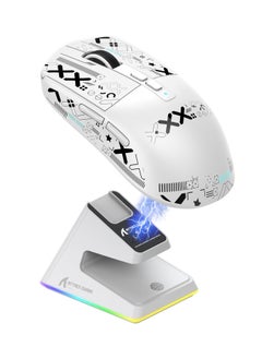 Buy X6 Lightweight Wireless Gaming Mouse with 3 Mode Wired 2.4G BT5.2 Up to 26K DPI RGB Touch Magnetic Charging Base in Saudi Arabia