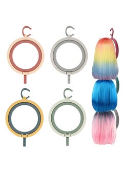 Buy 4 Pack Hanging Wig Stand, Multi Functional Collapsible Wig Hanger, for Wigs and Hats, Open Design, Portable Wig Display Holder Tool for Women Wigs, Hanging Design for Faster Drying in Saudi Arabia