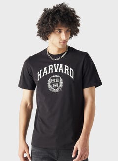 Buy Harvard Graphic Print T-Shirt With Crew Neck in UAE