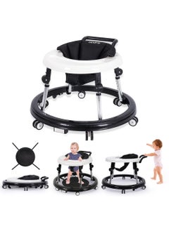 Buy Baby Walker Foldable with 9 Adjustable Heights, Baby Walkers and Activity Center for Boys Girls Babies 7-18 Months, Baby Walker with Wheels Portable in Saudi Arabia