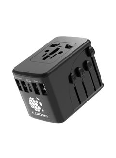 Buy CAROSKI Universal Travel Adapter Power Charger 5.4A with Type-C PD 45W Quick Charging Adaptor in UAE