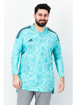 Buy Men Sportswear Fit Long Sleeve Football Jersey, Turquoise in Saudi Arabia