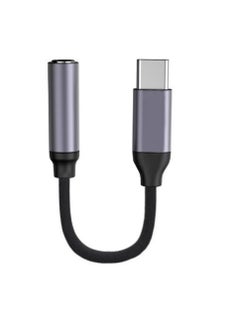 اشتري USB-C to 3.5mm Adapter Full Compatibility DAC Audio Adapter USB C to Aux Headphone Jack Adapter Dongle Audio Cable Braided Compatible with iPad Pro 2020/2018, Samsung S21+ Space Gray في السعودية