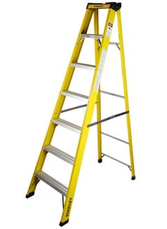 Buy STANLEY Step Ladder | 6 Steps Fibre Ladder | Anti Slip Steps | Non-Slip Rubber Edge Guards | 150 KG Loading Capacity | EN131 Approved in UAE