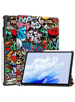 Buy Case Compatible with Huawei Matepad Air 11.5 inch 2023 Tri-Fold Smart Tablet Case,Hard PC Back Shell Slim Stand Folio Case Cover[Support Pen Magnetic Charging] (Graffiti) in UAE