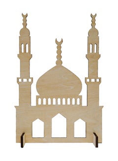 اشتري HilalFul Wooden Mosque Standing Display | Home Décor | For Decoration During Festivities, Eid, Ramadan | Islamic Art Decorative Item | Basswood | For Interior, Living Room, Hall | Modern Elegant Art في السعودية