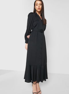 Buy Button Down Soft Belted Dress in UAE