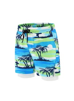 اشتري Fashionable Men's Double-Layer Quick Drying Beach Swimming Shorts في الامارات