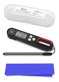 Buy Instant Read Food Thermometer, Waterproof Meat Digital Thermometer, for Kitchen Baking Outdoor BBQ Grill Deep Fry, Liquids Etc, Including Suitcase and Anti-Drop Hand Strap in Saudi Arabia