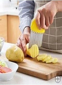 Buy "Crinkle Potato Cutter Pickled with Plastic Handle and Stainless Steel Teeth Against Rust" in Egypt