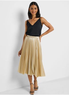 Buy High Waist Plisse Skirt in UAE