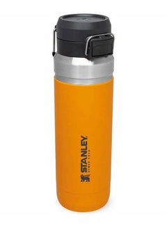 Buy Quick Flip Water Bottle 1L / 36OZ Saffron – Leakproof | Stainless Steel Water Bottle | Push Button Locking Lid | BPA FREE | Cup Holder Compatible | Dishwasher safe | Lifetime Warranty in UAE
