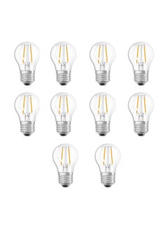Buy Osram Filament Retrofit Classic 4W LED Bulb Screw base E27 827 Warm White Lamp Pack Of 10 in UAE