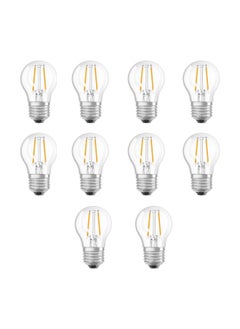 اشتري Osram Filament Retrofit Classic 4W LED Bulb Screw base E27 827 Warm White Lamp Pack Of 10 في الامارات