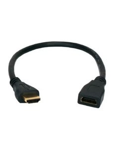 Buy HDMI female to male extension cable black in Saudi Arabia