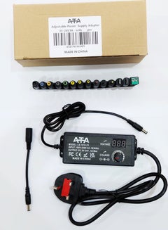 Buy Adjustable AC/DC Power Supply Adapter 3V-24V 3A with 16 DC Pins in Saudi Arabia