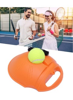 Buy Solo Tennis Trainer Rebound Ball with String, Portable Tennis Practice Device Tennis Training Tool with 1 Tennis Balls and Practice Elastic Strings for Self-Practice, Beginners, Adults (Orange) in UAE