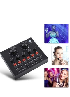 Buy USB V8 Live External Sound Mixer Board with Voice Changer and Multiple Sound Effects ideal for Live Recording Home KTV and Voice Chat. in UAE