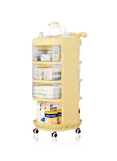 Buy Multifunctional Storage Shelves For Baby With Movable Wheels in Saudi Arabia