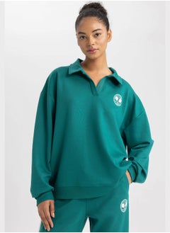 Buy Zip Detail Sweatshirt in Saudi Arabia